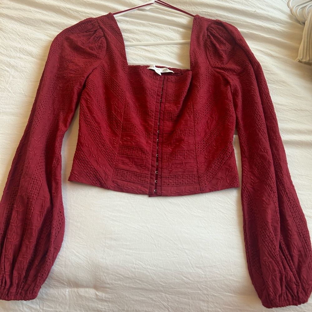 Embroidered altard state top